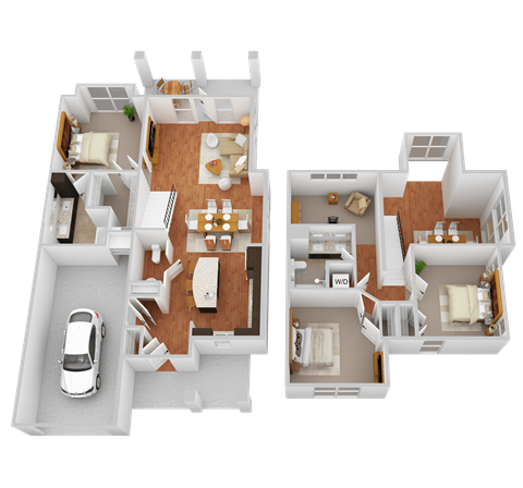 bedroom floor plan of a 2100 sq ft house